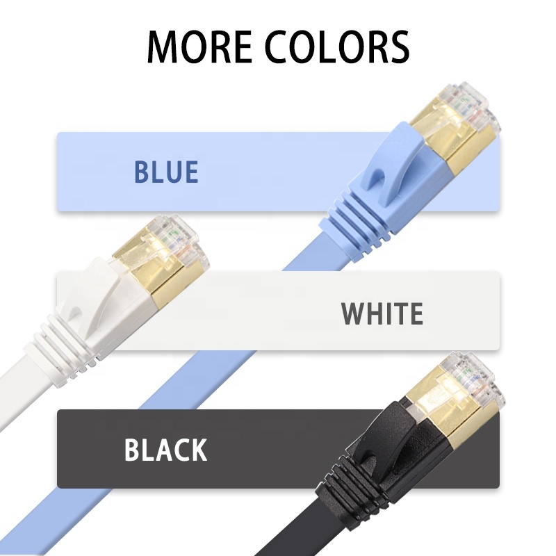 Cat7 Flat cable 32awg Blue