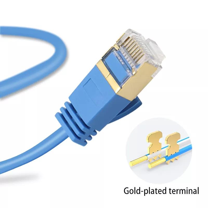 cat6a cat7 Slim Patch Cable Blue Color