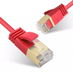 Cat6A Cat7 Slim FTP Patch Cord Red