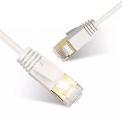 Cat6A Cat7 Slim FTP Patch Cord White