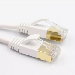 Cat6a Cat7 Slim Patch Cable White Color