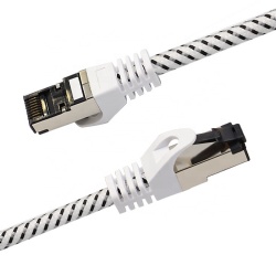 Cat8 Round SFTP patch cord with Nylon braided