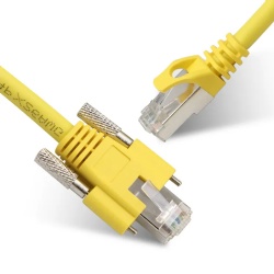 High Speed Vision Industrial Camera Ethernet Cable Cat6A/7 Network SFTP Rj45 8p With Lock Screw